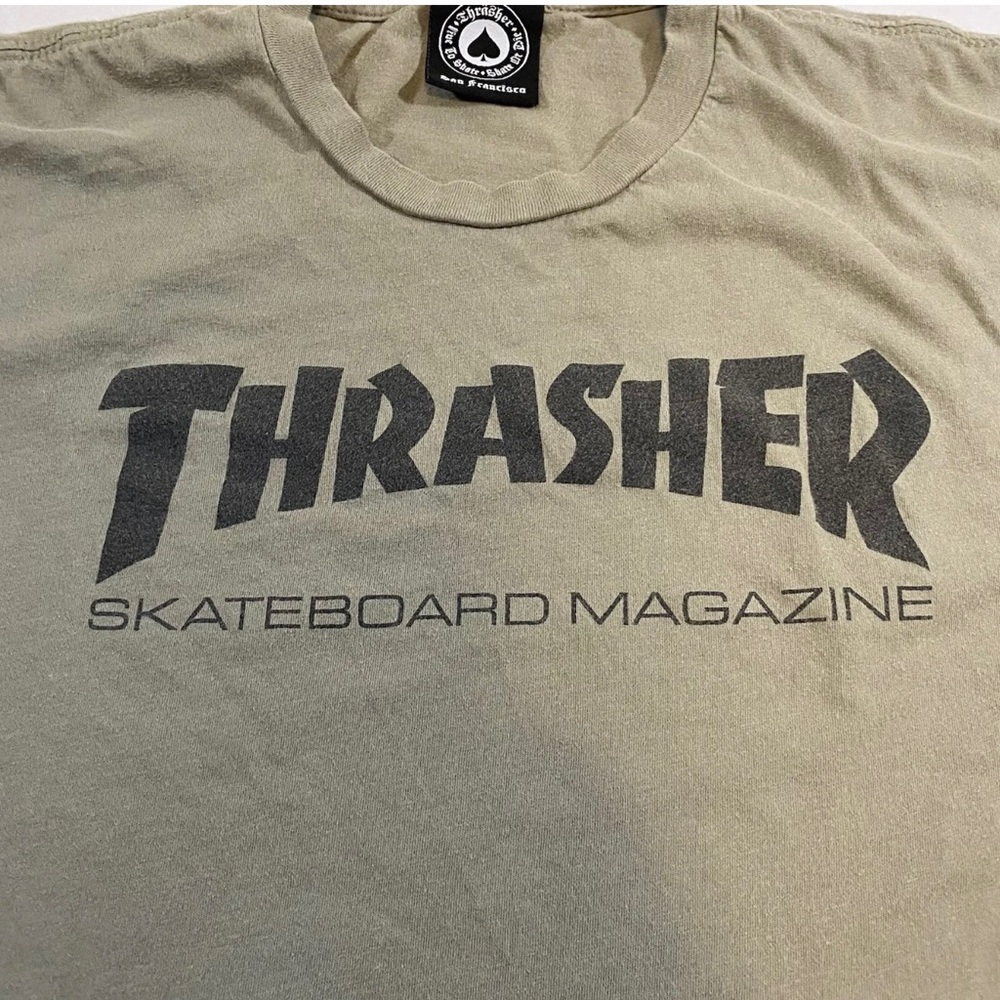 Olive Green Thrasher Shirt